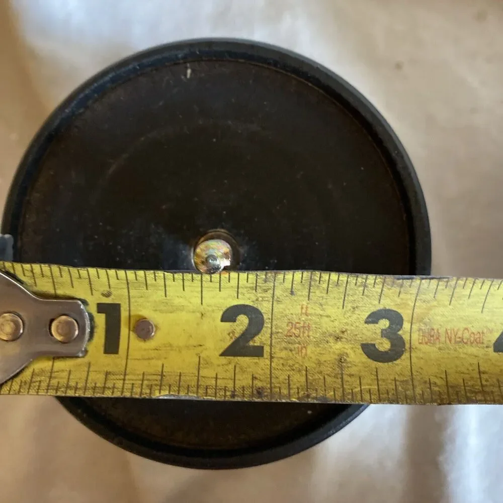2 Decorative Black Curtain Rod Finials Ends 3”